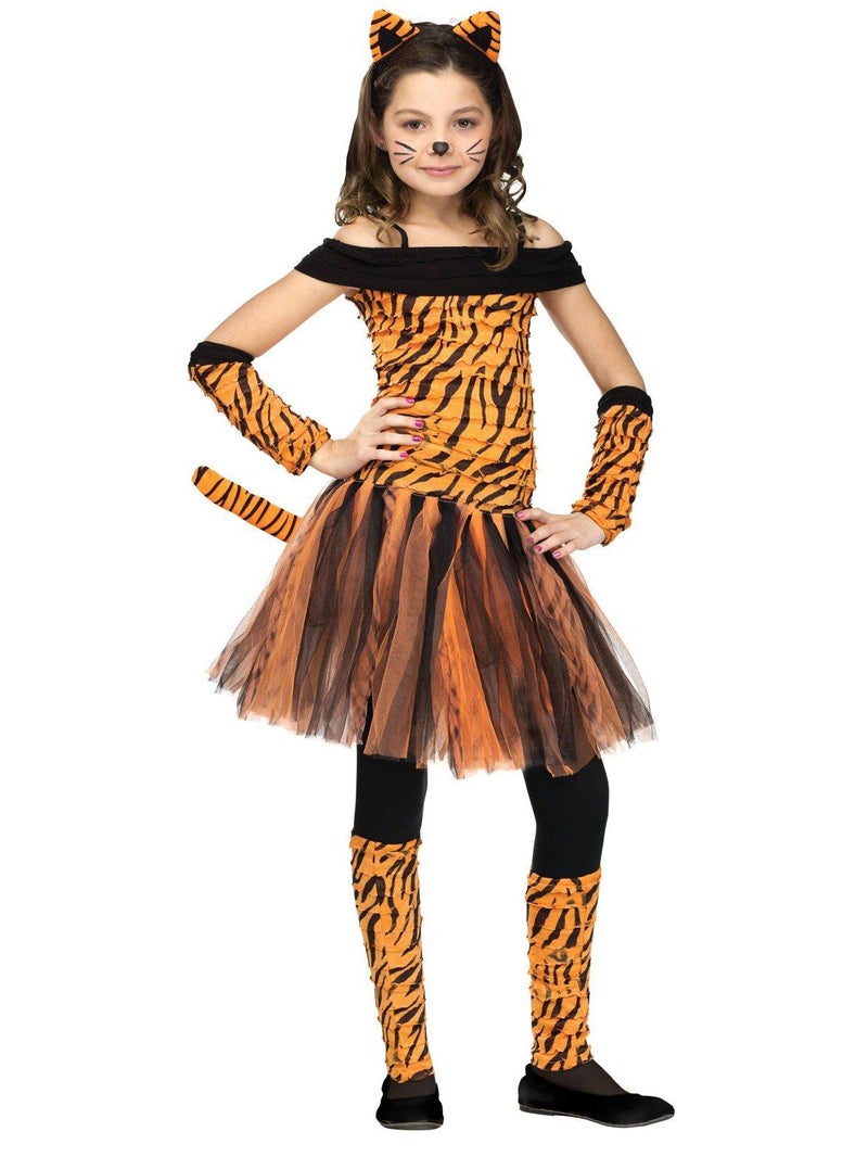 Fun World Little Girl's Small/Tigress Children's Costume, Multicolor, Small